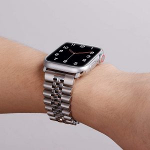 horlogeband apple watch jubilee zilver pols